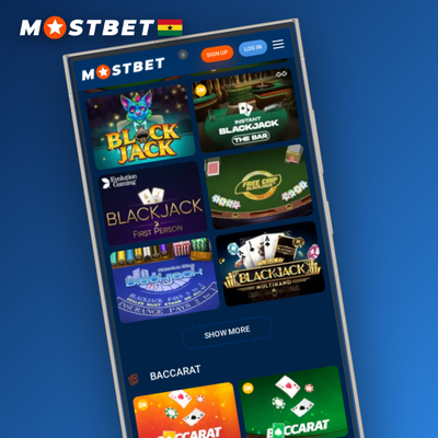 Mostbet app featuring 3000+ casino games including slots and live roulette on mobile