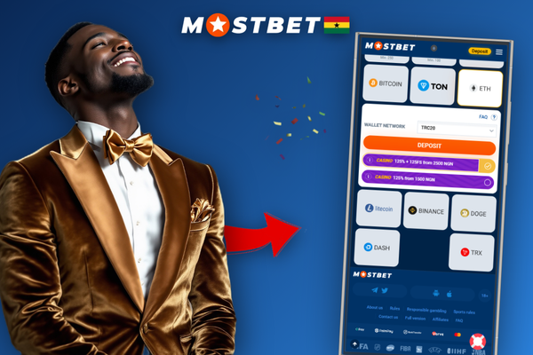Ghana Card document number highlighted in the Mostbet verification form on a smartphone
